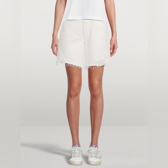 CITIZENS OF HUMANITY Camilla White Frayed Hem Shorts Size 32 100% Cotton - Picture 1 of 10